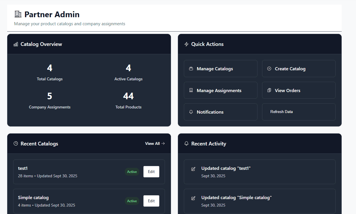 End User Portal partner dashboard for customer and subscription management