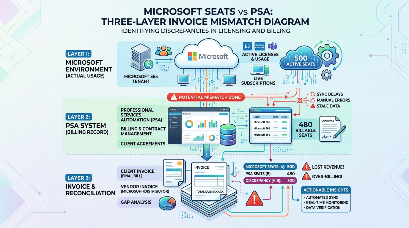 The MSP ‘Courtesy Cushion’ Margin Leak: How Spare Microsoft Seats Quietly Break PSA Billing Alignment